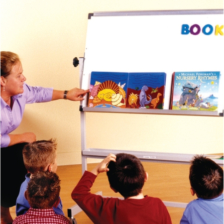 Mobile Tilt-n-Teach, Non Magnetic Rotating Whiteboard
