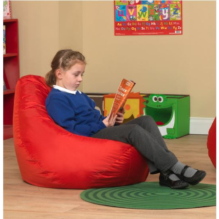 Primary Students Bright Coloured Bean Bag Reading Chair - Pack of 5
