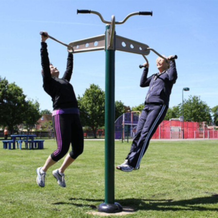 Triple Pull-up Station Outdoor Fitness Equipment