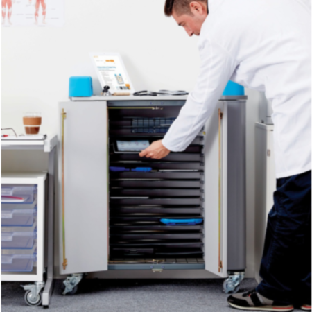 TabCabby 32-Device Compact Mobile USB Charge Only Trolley