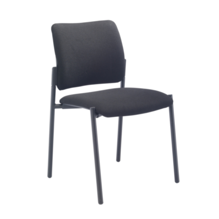 Florence Fabric Meeting and Conference Side Chair - Black Frame