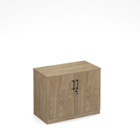 Anson Executive Office Low Cupboard Unit - Barcelona Walnut