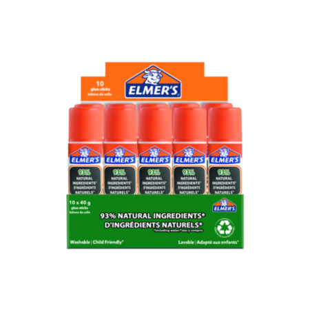 Elmers 40g Pure School Glue Stick  Pack 10