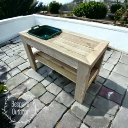 Children&#039;s Outdoor Playground Wooden Imagination Sink and Worktop Play Mud Kitchen