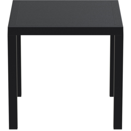 Ares Weather Resistant Black Square Cafe Bistro Table