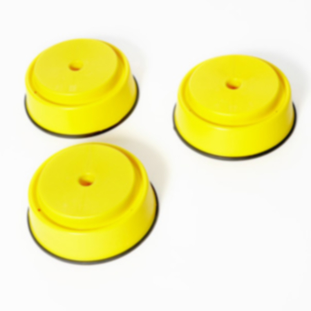 Early Years Build and Balance Small Yellow Connecting Tops - Pack of 3
