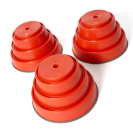 Early Years Build and Balance Large Red Connector Tops - Pack of 3