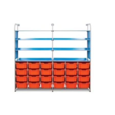 Large Deep Tray Double Column Modular Storage Unit 