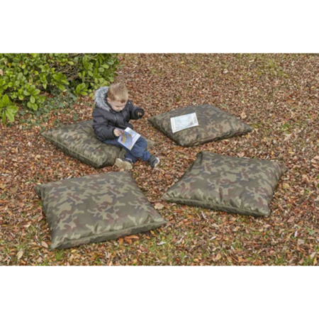 Forest School Camo Outdoor Waterproof Cushions - Pack of 4