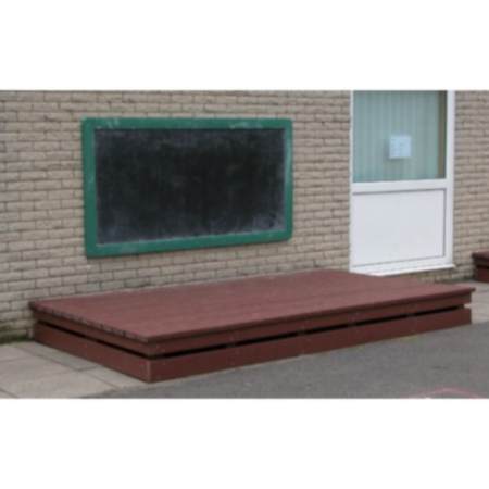 Brown Outdoor Playground Recycled Plastic Stage