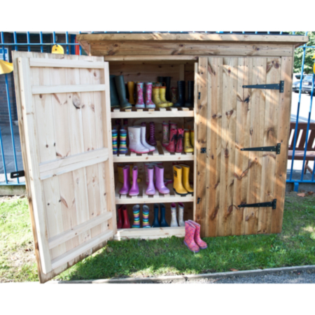 Early Years Outdoor Wooden Welly Shed