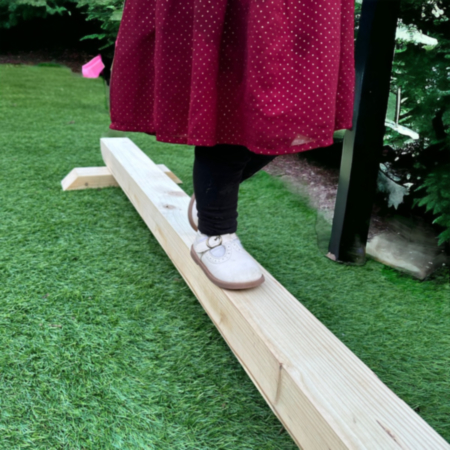 Children&#039;s Playground Activity Wooden Straight Balance Beam