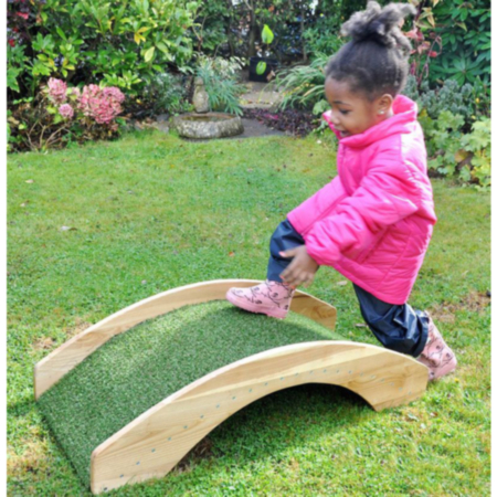 Early Years Wooden Outdoor Grass Bridge