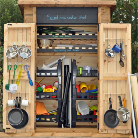 Wooden Outdoor Sand and Water Shed