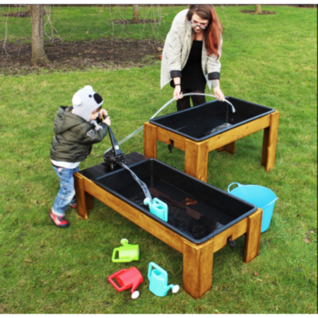 Wooden Active Play Water Pump Trays Set