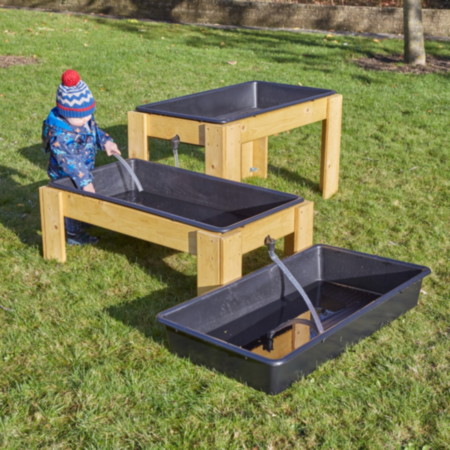 Outdoor Cascading Water Stands With Black Trays