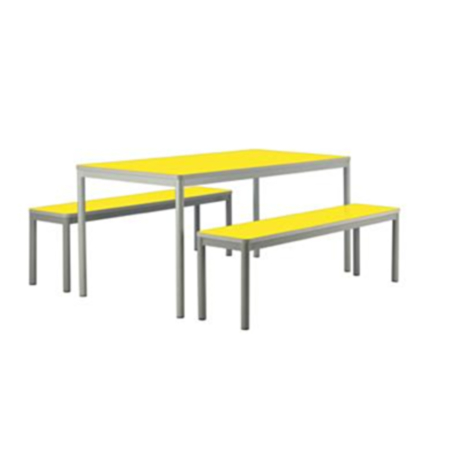 Hub Breakout Area Dining Table and Bench Set- 1200x700mm Table Width