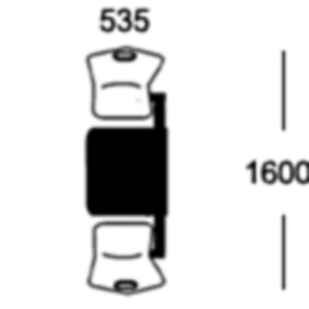 Economy 2 Seater Fast Food Dining Unit 