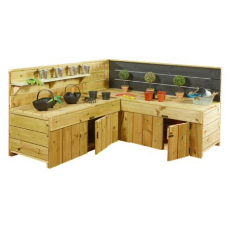 Early Years Forest School Outdoor Compact Play and Workstation Unit