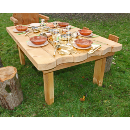 Early Years Wooden Rectangular Rustic Play Table