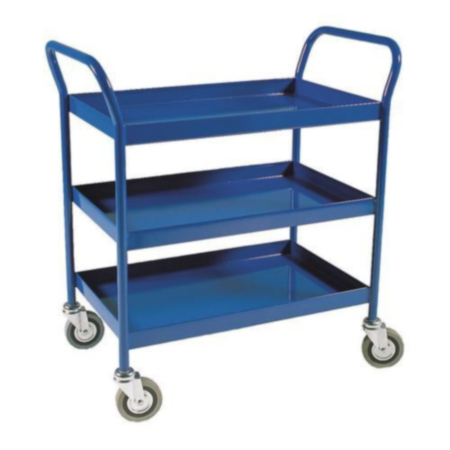 Three tier tray trolley