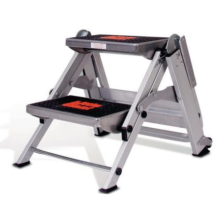 Wide Tread Folding Safety Step - 2 Tread