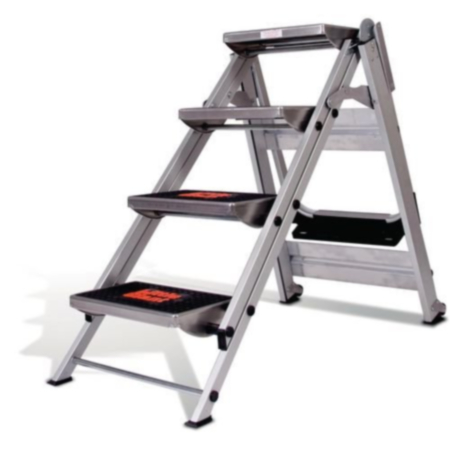 Wide Tread Folding Safety Step - 4 Tread