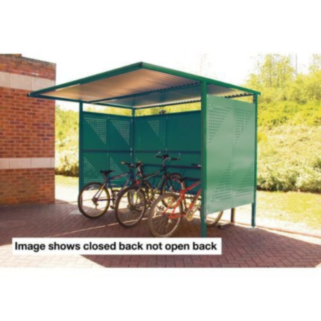 Traditional Modular Cycle Shelters - Main Bay - 2300Mm Wide - Open Back - Painted - Green