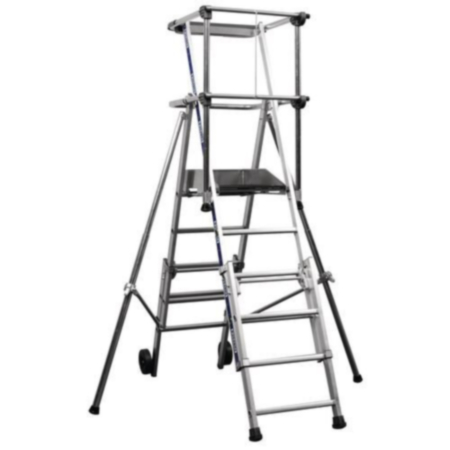 Telescopic Mobile Podium Work Platforms - 9 Tread