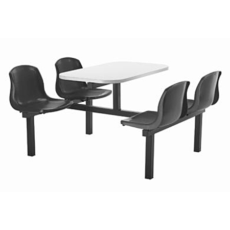Economy 6 Seater Fast Food Dining Unit with Both Sides Accessible 