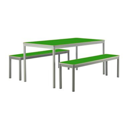 Hub Breakout Area Dining Table &amp; Bench Set- 1800x700 Table Width
