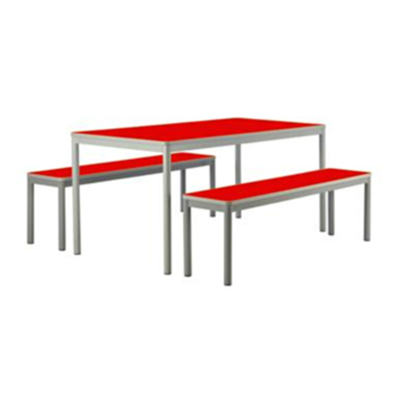 Hub Breakout Area Dining Table &amp; Bench Set- 1500x700 Table Width