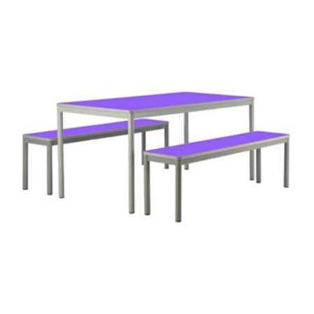 Hub Breakout Area Dining Table &amp; Bench Set- 1500x700 Table Width