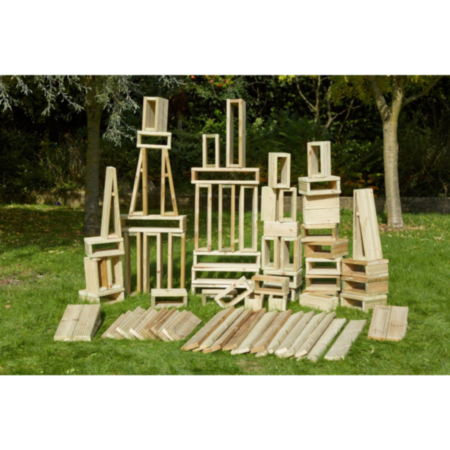 Deckciting Early Years Forest School Outdoor Building Blocks 75 Pack
