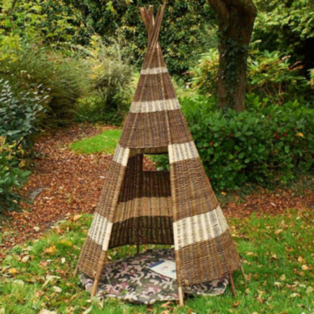 Outdoor or Indoor Two Tone Wicker Wigwam
