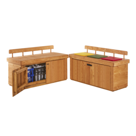 Wooden Seat Reading Corner and Storage Set
