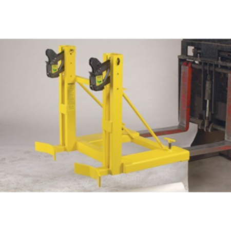Forklift mounted drum grips, 2 drum unit