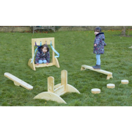 Early Years Outdoor Wooden Active Play Balance Set - Pack of 7