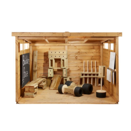 Wooden Outdoor Makerspace Construction Shed