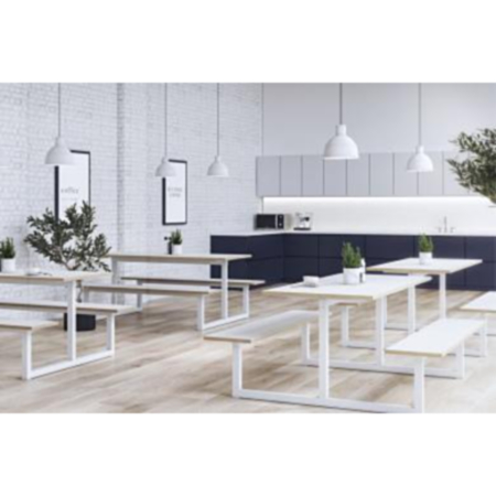 Indoor and Outdoor 6 Seater Parc Dining Bench Set