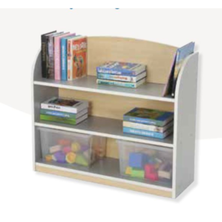 Early Years Wooden Grey Thrifty Single Sided Classroom Bookcase