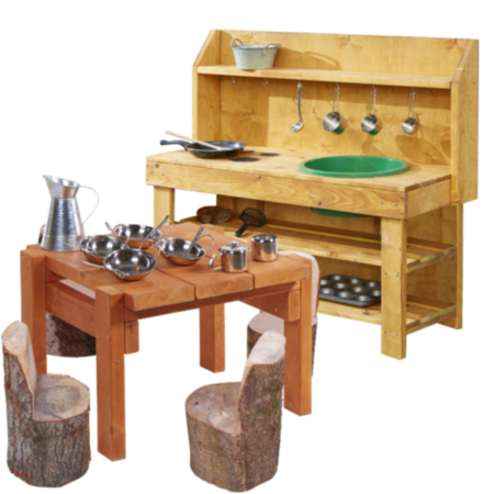 Early Years Wooden Outdoor Mud Kitchen Set 