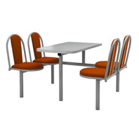 Epsom Upholstered 6 Seater Fast Food Unit with Both Sides Accessible 
