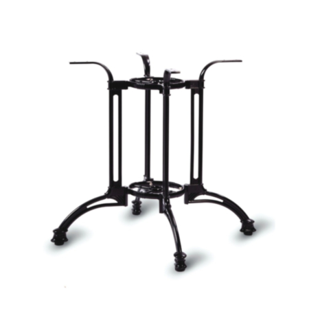 Continental Restaurant Aluminium Table Base - Black 4 Leg Extra Large 