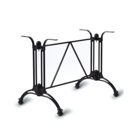 Continental Aluminium Black Refectory Cafe Bistro Table Base