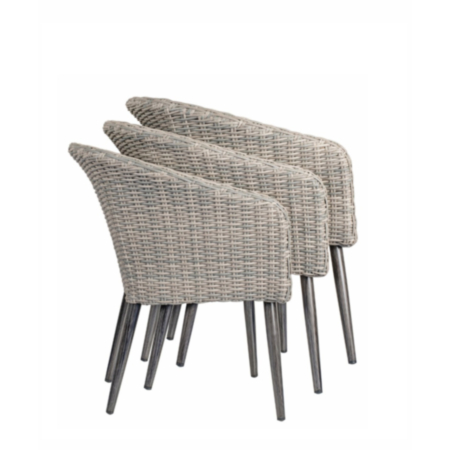 Commercial Hanover Grey Resin Weave Indoor or Outdoor Tub Chair