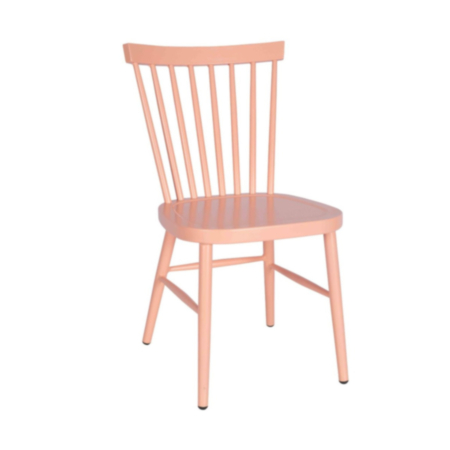 Albi Aluminium Cafe Bistro Side Chair-Pink
