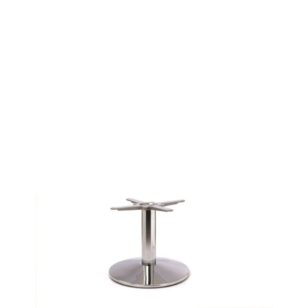 Dome Chrome Cast Iron Indoor Small Cafe Bistro Table Base - 3 Sizes