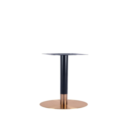 Zeus Rose Gold Steel Small Cafe Bistro Table Base - 3 Sizes