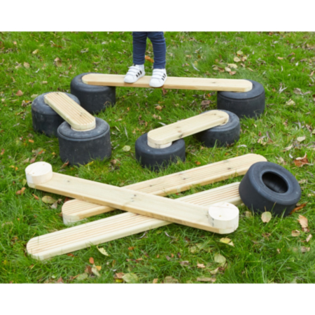 Childrens Outdoor Walking Play Planks - Pack of 6